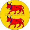 Badge Magnet Aimant 75 m/m avec Motif Drapeau (Béarn)