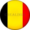 Badge Magnet Aimant 75 m/m avec Motif Drapeau (Belgique)