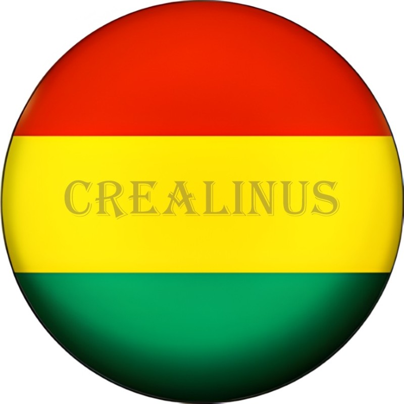 Badge Magnet Aimant 75 m/m avec Motif Drapeau (Bolivie)