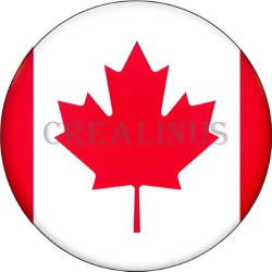 Badge Magnet Aimant 75 m/m avec Motif Drapeau (Canada)