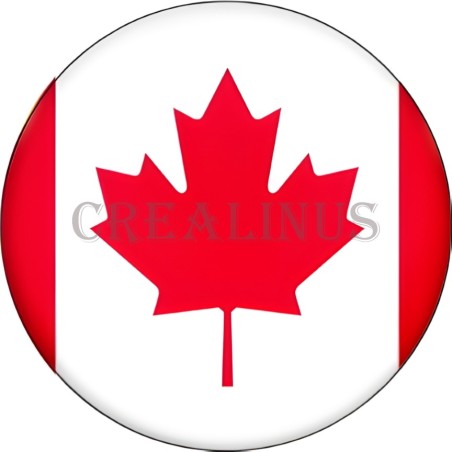 Badge Magnet Aimant 75 m/m avec Motif Drapeau (Canada)
