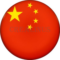 Badge Magnet Aimant 75 m/m avec Motif Drapeau (Chine)