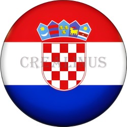 Badge Magnet Aimant 75 m/m avec Motif Drapeau (Croatie)