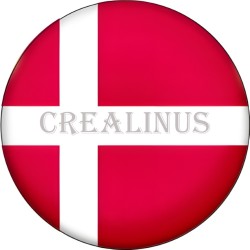 Badge Magnet Aimant 75 m/m avec Motif Drapeau (Danemark)