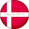 Badge Magnet Aimant 75 m/m avec Motif Drapeau (Danemark)