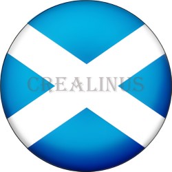 Badge Magnet Aimant 75 m/m avec Motif Drapeau (Ecosse)