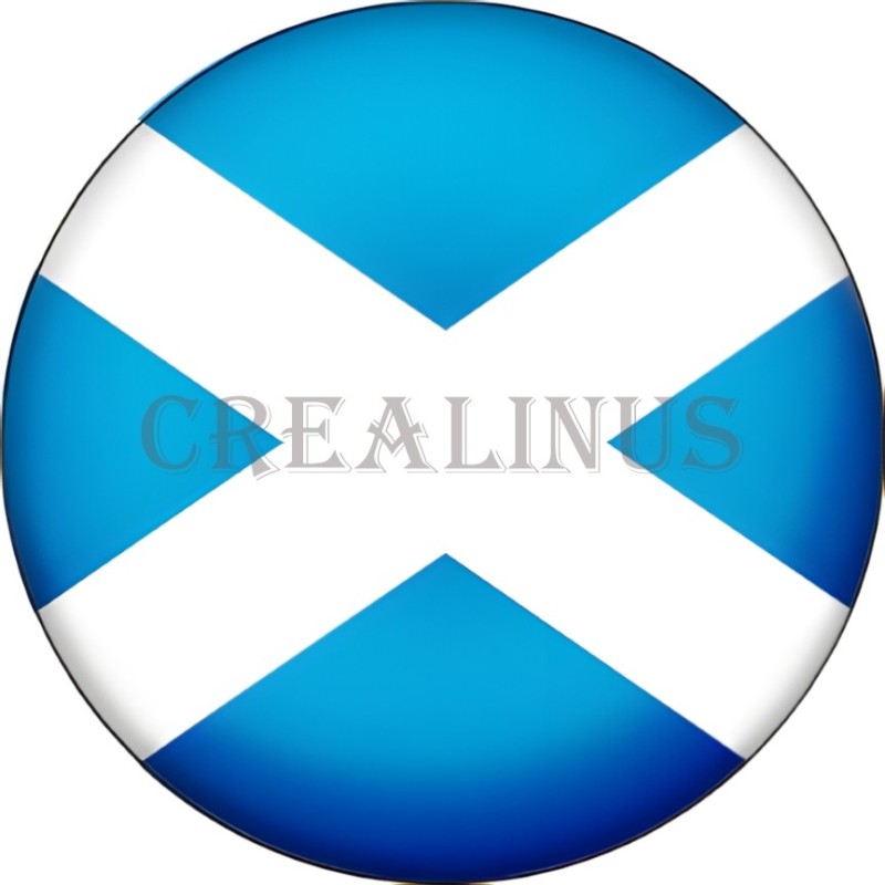 Badge Magnet Aimant 75 m/m avec Motif Drapeau (Ecosse)