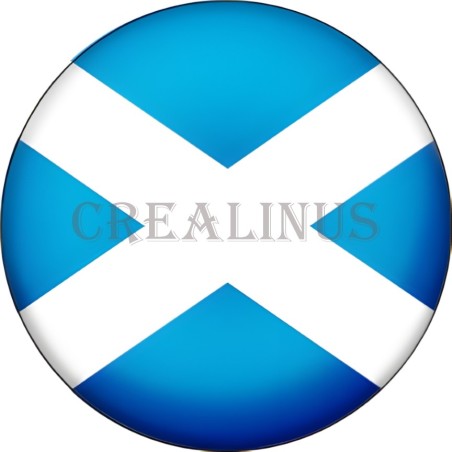 Badge Magnet Aimant 75 m/m avec Motif Drapeau (Ecosse)