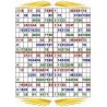 Plaque de 12 cartons de loto plastifié pliable neuf (A3).