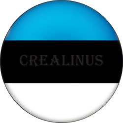 Badge Magnet Aimant 75 m/m avec Motif Drapeau (Estonie)