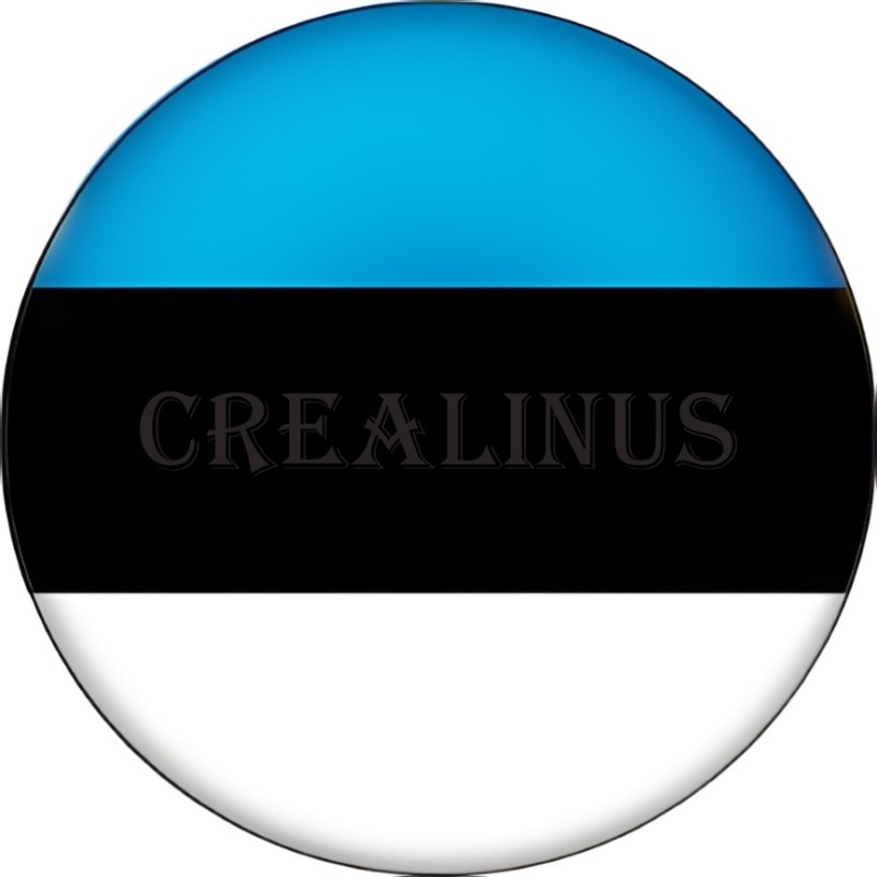 Badge Magnet Aimant 75 m/m avec Motif Drapeau (Estonie)