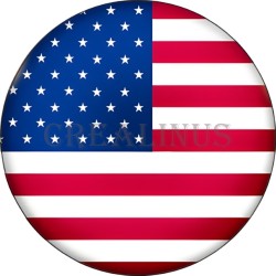 Badge Magnet Aimant 75 m/m avec Motif Drapeau (États-Unis)