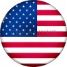 Badge Magnet Aimant 75 m/m avec Motif Drapeau (États-Unis)