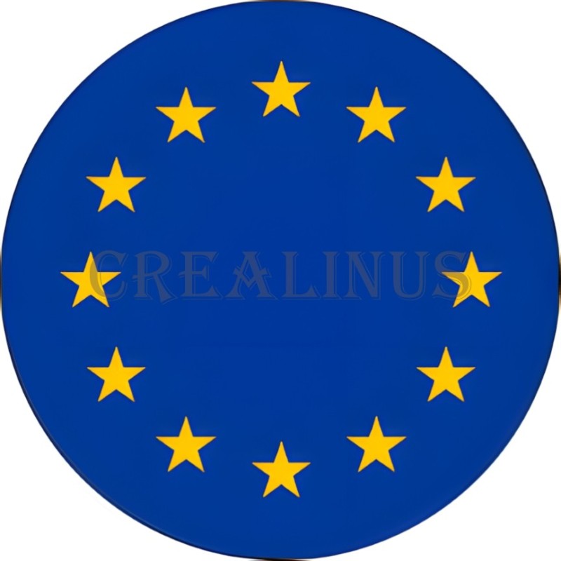Badge Magnet Aimant 75 m/m avec Motif Drapeau (Europe)