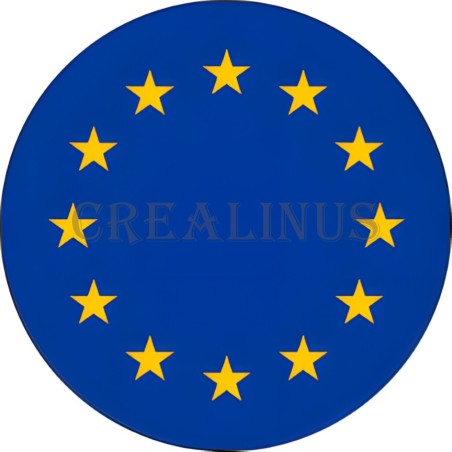 Badge Magnet Aimant 75 m/m avec Motif Drapeau (Europe)