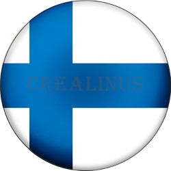 Badge Magnet Aimant 75 m/m avec Motif Drapeau (Finlande)