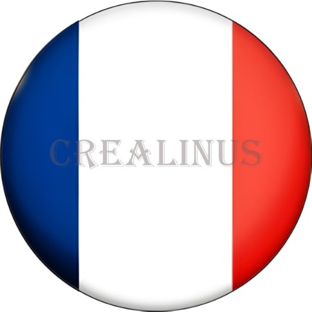 Badge Magnet Aimant 75 m/m avec Motif Drapeau (France)