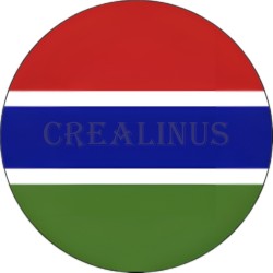 Badge Magnet Aimant 75 m/m avec Motif Drapeau (Gambie)