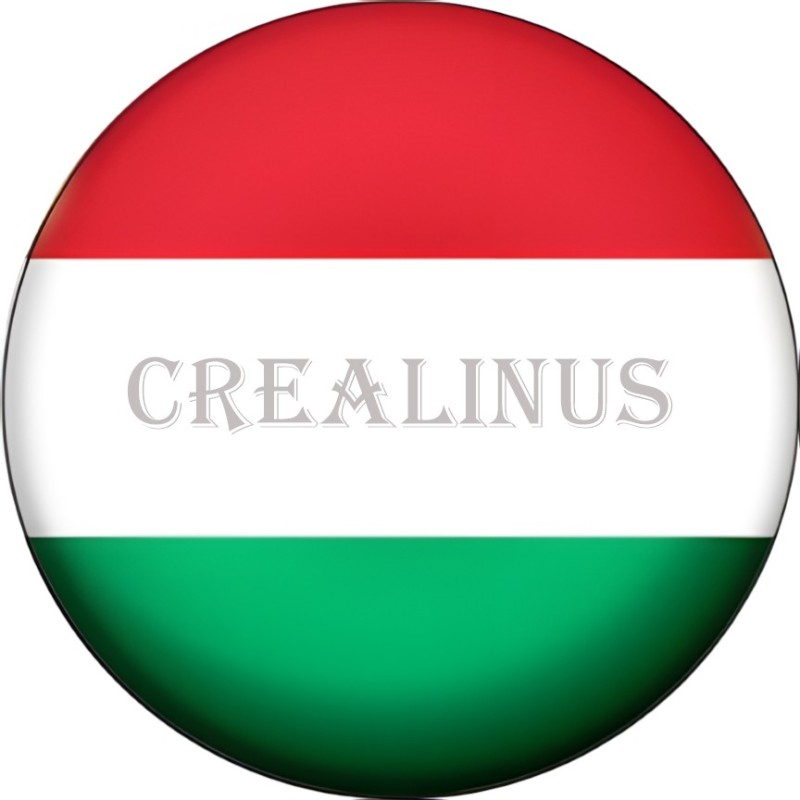 Badge Magnet Aimant 75 m/m avec Motif Drapeau (Hongrie)