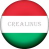 Badge Magnet Aimant 75 m/m avec Motif Drapeau (Hongrie)