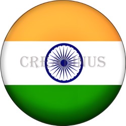 Badge Magnet Aimant 75 m/m avec Motif Drapeau (Inde)