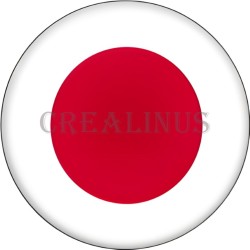 Badge Magnet Aimant 75 m/m avec Motif Drapeau (Japon)