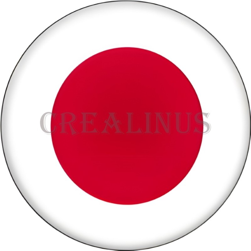 Badge Magnet Aimant 75 m/m avec Motif Drapeau (Japon)