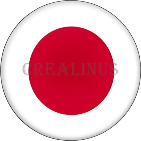 Badge Magnet Aimant 75 m/m avec Motif Drapeau (Japon)