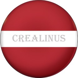 Badge Magnet Aimant 75 m/m avec Motif Drapeau (Lettonie)