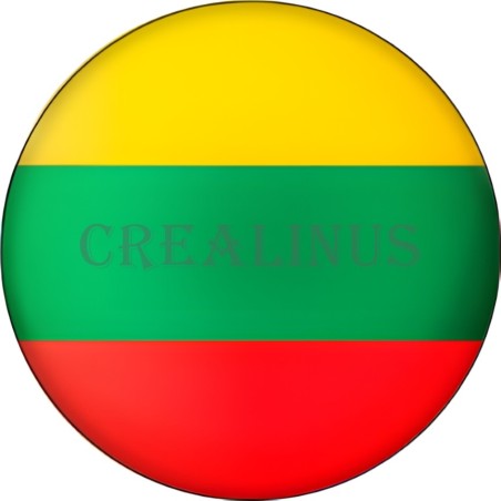 Badge Magnet Aimant 75 m/m avec Motif Drapeau (Lituanie)