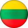 Badge Magnet Aimant 75 m/m avec Motif Drapeau (Lituanie)