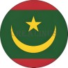 Badge Magnet Aimant 75 m/m avec Motif Drapeau (Mauritanie)