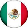 Badge Magnet Aimant 75 m/m avec Motif Drapeau (Mexique)