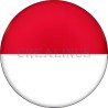 Badge Magnet Aimant 75 m/m avec Motif Drapeau (Monaco)