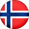 Badge Magnet Aimant 75 m/m avec Motif Drapeau (Norvège)