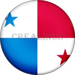 Badge Magnet Aimant 75 m/m avec Motif Drapeau (Panama)