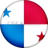 Badge Magnet Aimant 75 m/m avec Motif Drapeau (Panama)