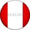Badge Magnet Aimant 75 m/m avec Motif Drapeau (Pérou)