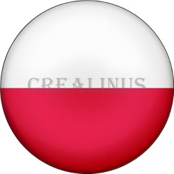 Badge Magnet Aimant 75 m/m avec Motif Drapeau (Pologne)