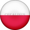 Badge Magnet Aimant 75 m/m avec Motif Drapeau (Pologne)