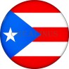 Badge Magnet Aimant 75 m/m avec Motif Drapeau (Porto Rico)