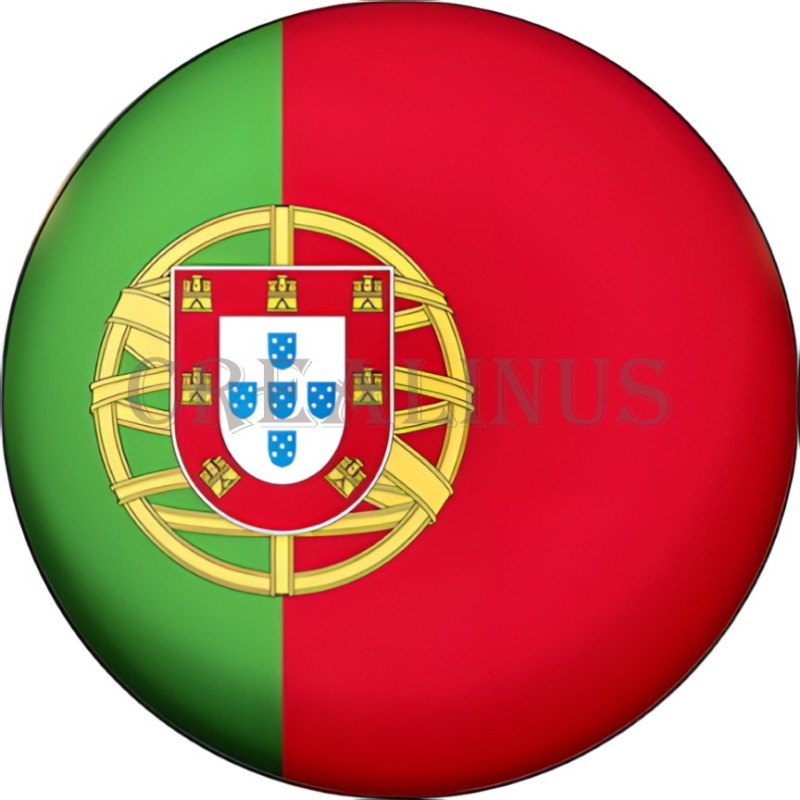 Badge Magnet Aimant 75 m/m avec Motif Drapeau (Portugal)