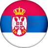 Badge Magnet Aimant 75 m/m avec Motif Drapeau (Serbie)