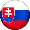Badge Magnet Aimant 75 m/m avec Motif Drapeau (Slovaquie)