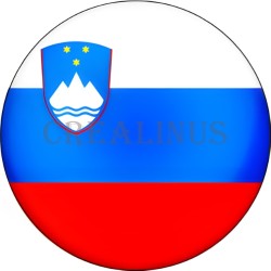Badge Magnet Aimant 75 m/m avec Motif Drapeau (Slovénie)