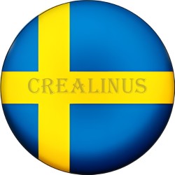 Badge Magnet Aimant 75 m/m avec Motif Drapeau (Suède)
