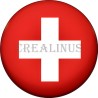 Badge Magnet Aimant 75 m/m avec Motif Drapeau (Suisse)
