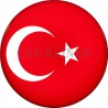 Badge Magnet Aimant 75 m/m avec Motif Drapeau (Turquie)