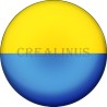 Badge Magnet Aimant 75 m/m avec Motif Drapeau (Ukraine)