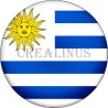 Badge Magnet Aimant 75 m/m avec Motif Drapeau (Uruguay)